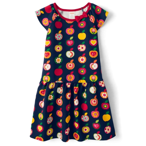 Gymboree Other - Gymboree Girl Apple Orchard Printed Peplum Bright Colorful Fall Dress Size 8 NEW